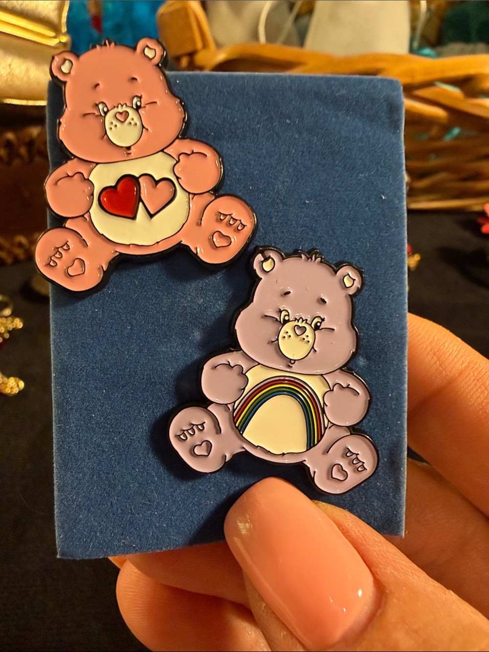 Two adorable bear pins/heart, and rainbow bear P5